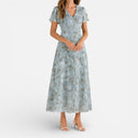 Tamara - Floral Maxi Dress with Flutter Sleeves