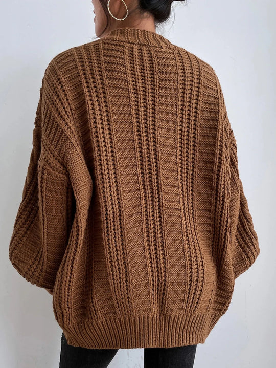 Aurelia – Women's Oversized Cable Knit Cardigan