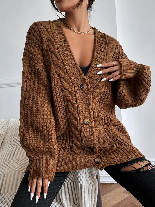 Aurelia – Women's Oversized Cable Knit Cardigan