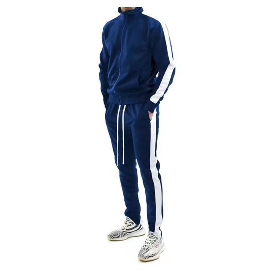 Hans Men’s Tracksuit – Zip Hoodie and Jogger Set with Side Stripes