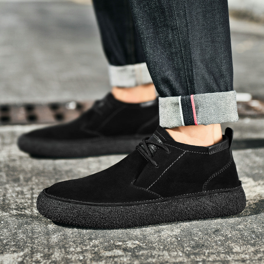 Elias | Men's Mid Top Suede Lace-Up Shoes