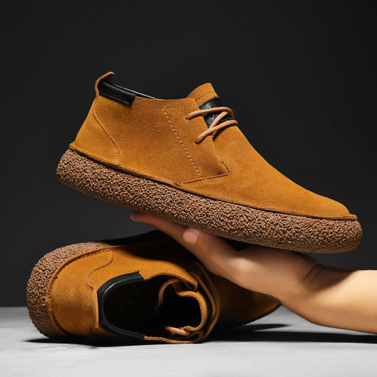 Elias | Men's Mid Top Suede Lace-Up Shoes