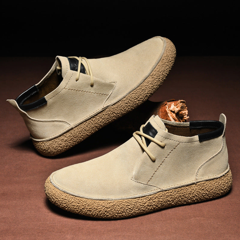 Elias | Men's Mid Top Suede Lace-Up Shoes