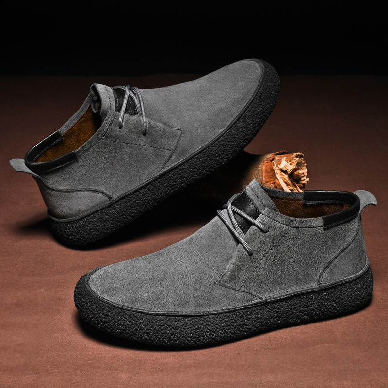 Elias | Men's Mid Top Suede Lace-Up Shoes