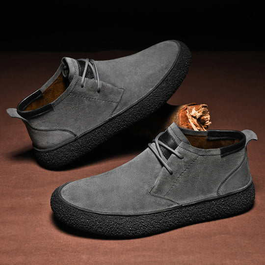 Elias | Men's Mid Top Suede Lace-Up Shoes
