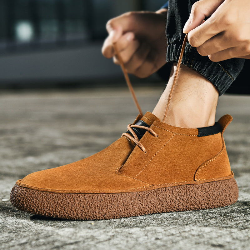 Elias | Men's Mid Top Suede Lace-Up Shoes