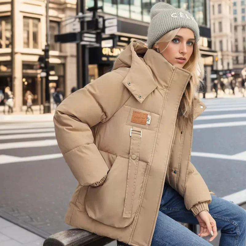 Nadia Women’s Puffer Jacket – Hooded Winter Coat