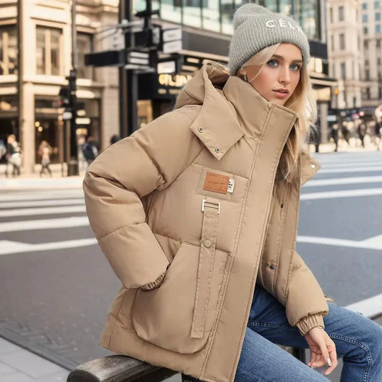 Nadia Women’s Puffer Jacket – Hooded Winter Coat