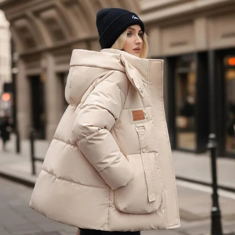 Nadia Women’s Puffer Jacket – Hooded Winter Coat