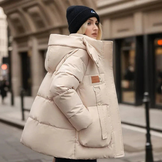 Nadia Women’s Puffer Jacket – Hooded Winter Coat