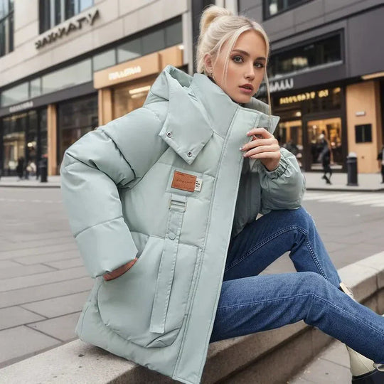 Nadia Women’s Puffer Jacket – Hooded Winter Coat