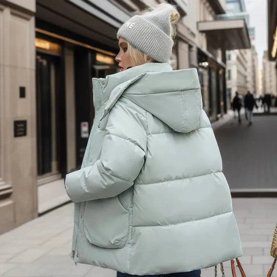 Nadia Women’s Puffer Jacket – Hooded Winter Coat