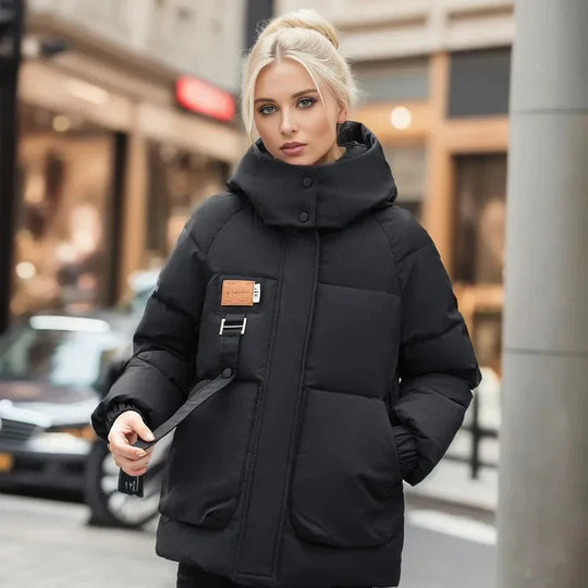 Nadia Women’s Puffer Jacket – Hooded Winter Coat