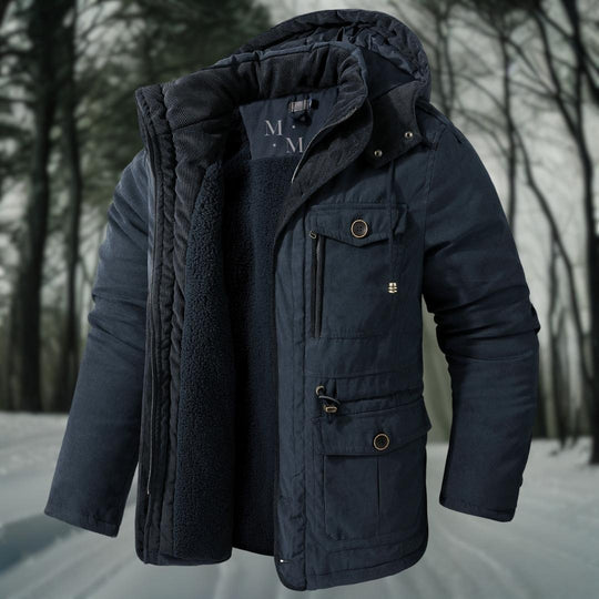 Graham Men’s Parka – Hooded Winter Jacket with Multiple Pockets
