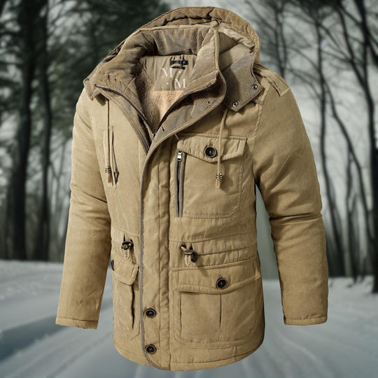 Graham Men’s Parka – Hooded Winter Jacket with Multiple Pockets