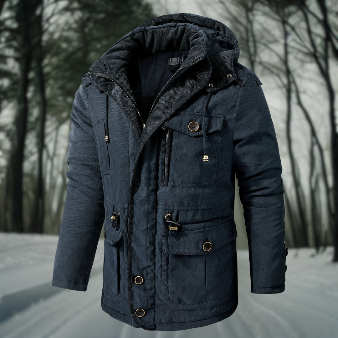 Graham Men’s Parka – Hooded Winter Jacket with Multiple Pockets