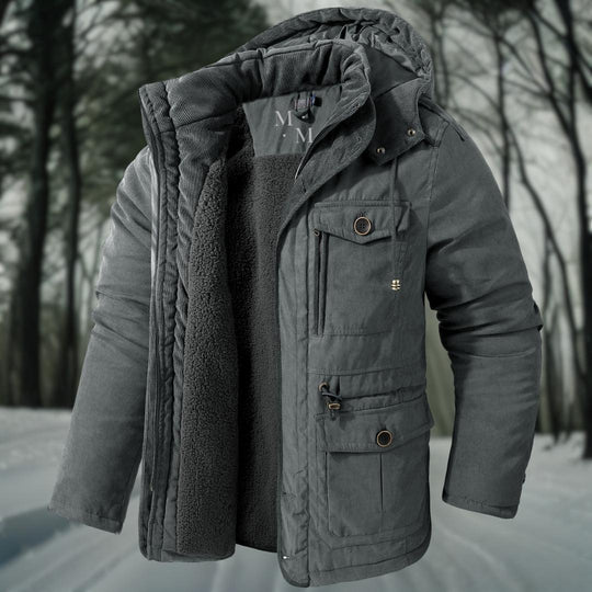 Graham Men’s Parka – Hooded Winter Jacket with Multiple Pockets