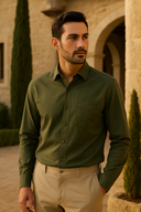 Adrian Men’s Cotton Shirt – Long Sleeve All-Season Wear
