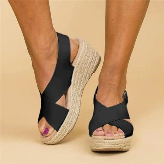 Léa - Women’s Sandals with Braided Sole
