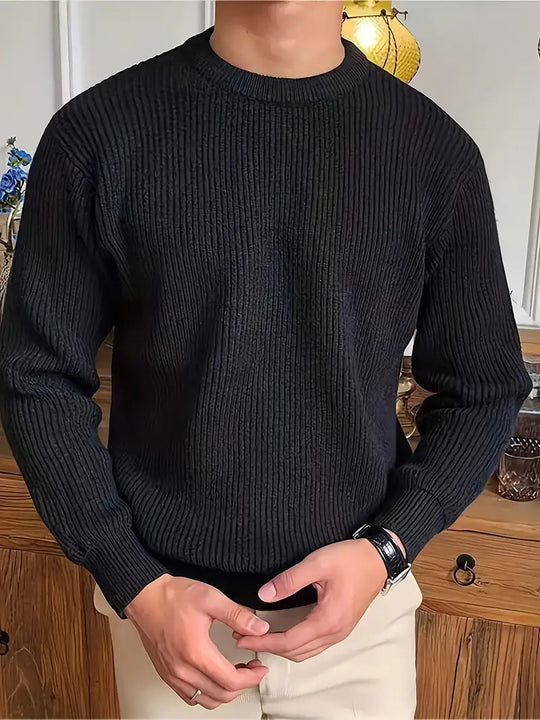 Gideon | Men’s Ribbed Knit Sweater – Comfortable & Timeless