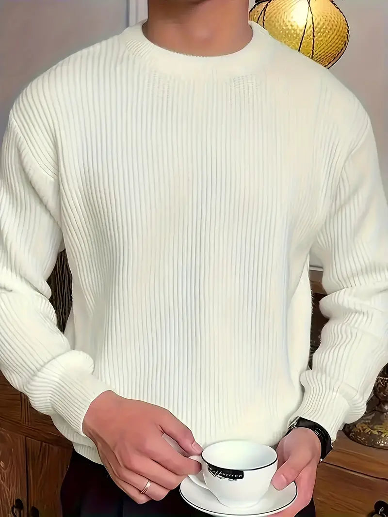 Gideon | Men’s Ribbed Knit Sweater – Comfortable & Timeless