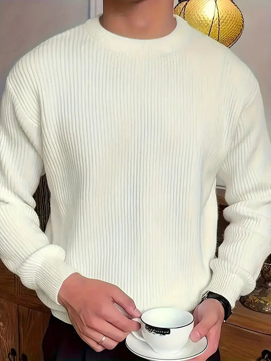 Gideon | Men’s Ribbed Knit Sweater – Comfortable & Timeless