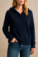 Maelle – Women’s Wool Knit Hoodie Cardigan
