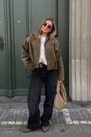 Liora | Women's Suede Bomber Jacket