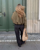 Liora | Women's Suede Bomber Jacket