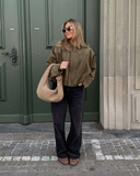 Liora | Women's Suede Bomber Jacket