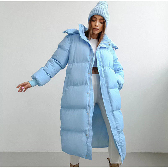 Maya Women’s Long Puffer Coat – Full Length Winter Parka