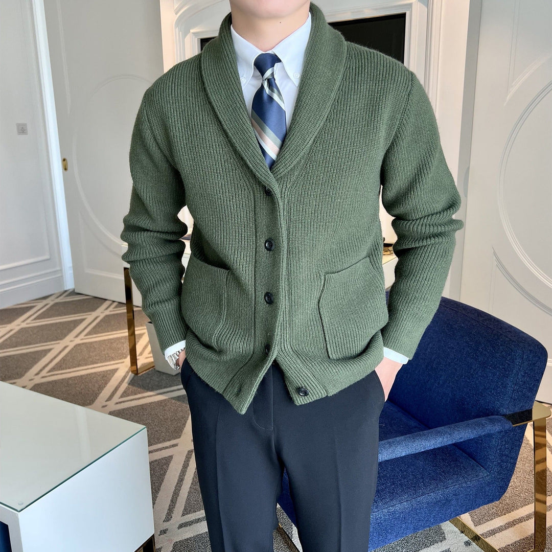 Callum | Shawl Collar Knit Cardigan