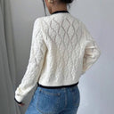 Jamie – Women's Cropped V-Neck Cardigan