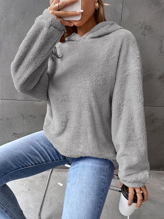 Amara Women’s Teddy Hoodie – Long Sleeve Fleece Pullover