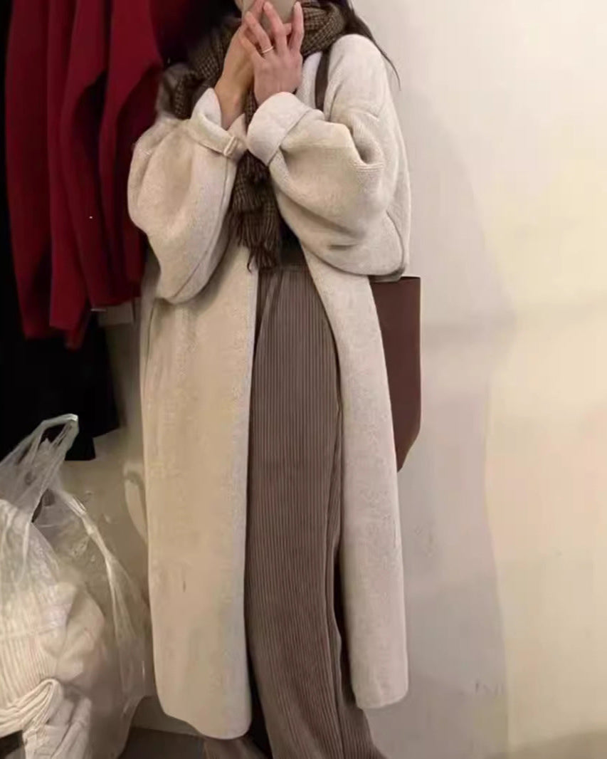 Emma Women’s Long Knit Cardigan – Open Front Oversized Coat