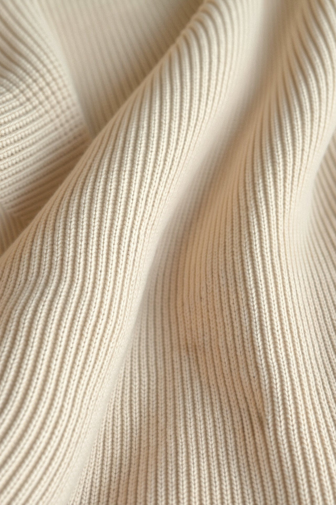 Caius – Men’s Beige Half-Zip Ribbed Sweater