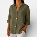 Lize – Linen Long Sleeve Blouse