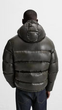 Dale – Men’s hooded puffer jacket with zipper closure
