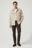 Barclay & Bloom | Men’s Woven Overshirt Jacket with Lapel Collar