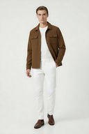 Barclay & Bloom | Men’s Woven Overshirt Jacket with Lapel Collar