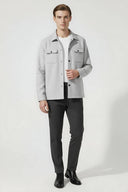 Barclay & Bloom | Men’s Woven Overshirt Jacket with Lapel Collar