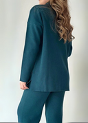 Abby - Lässiges geripptes zweiteiliges Lounge-Set für Damen