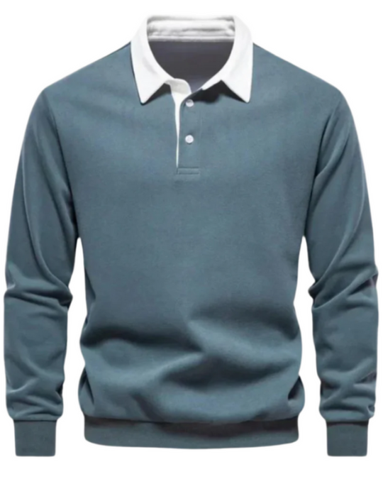 Lennox – Classic Long Sleeve Polo Sweater for Men