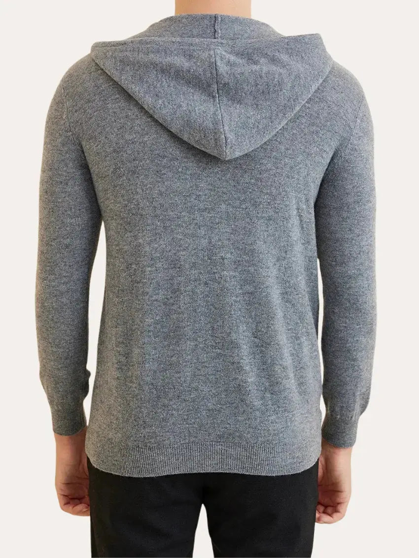 Adrian | Grey Men’s Hoodie with Zipper