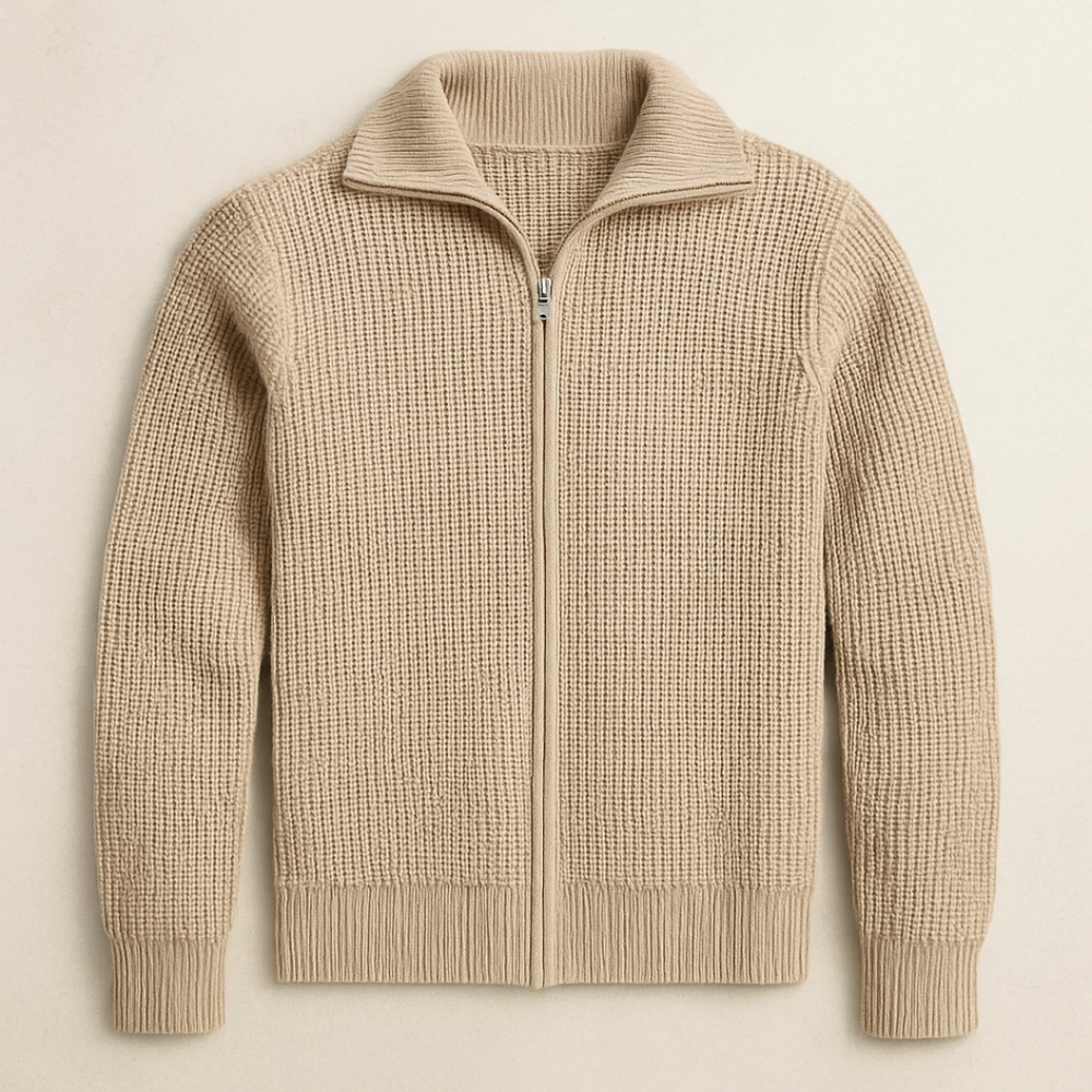 Matthias – Knitted Full Zip Cardigan for Men