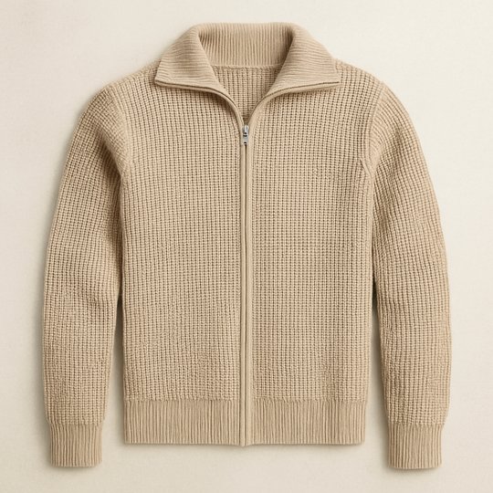 Matthias – Knitted Full Zip Cardigan for Men