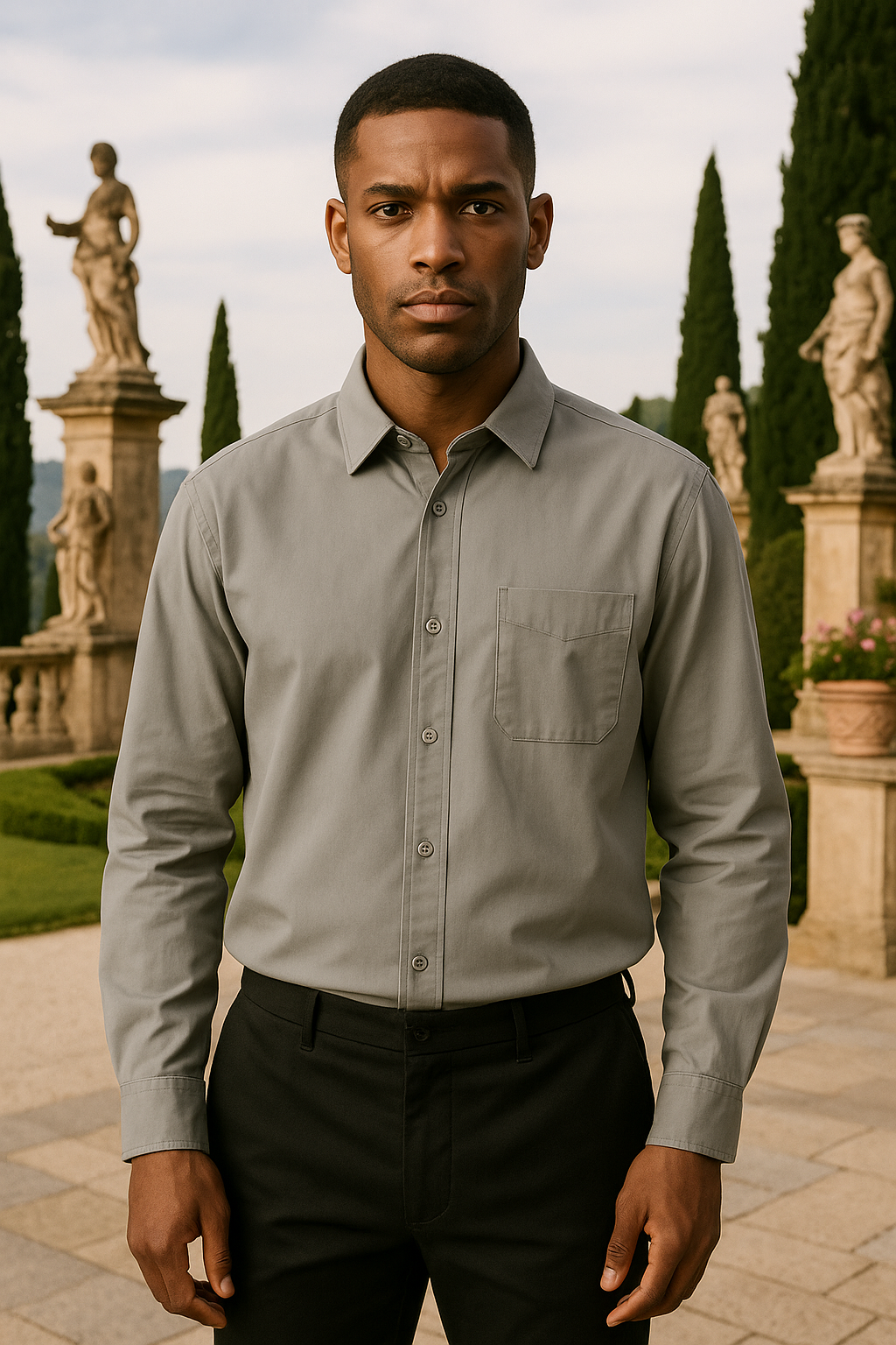 Adrian Men’s Cotton Shirt – Long Sleeve All-Season Wear