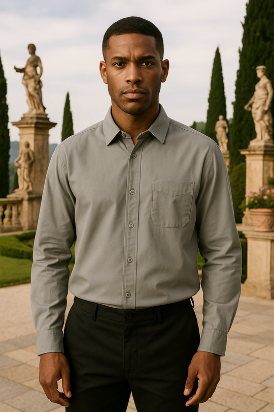 Adrian Men’s Cotton Shirt – Long Sleeve All-Season Wear