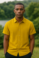 Ethan Men’s Linen Shirt – Short Sleeve Summer Wear