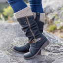 Clarisse | Women’s Tall Winter Boots with Knit Cuff